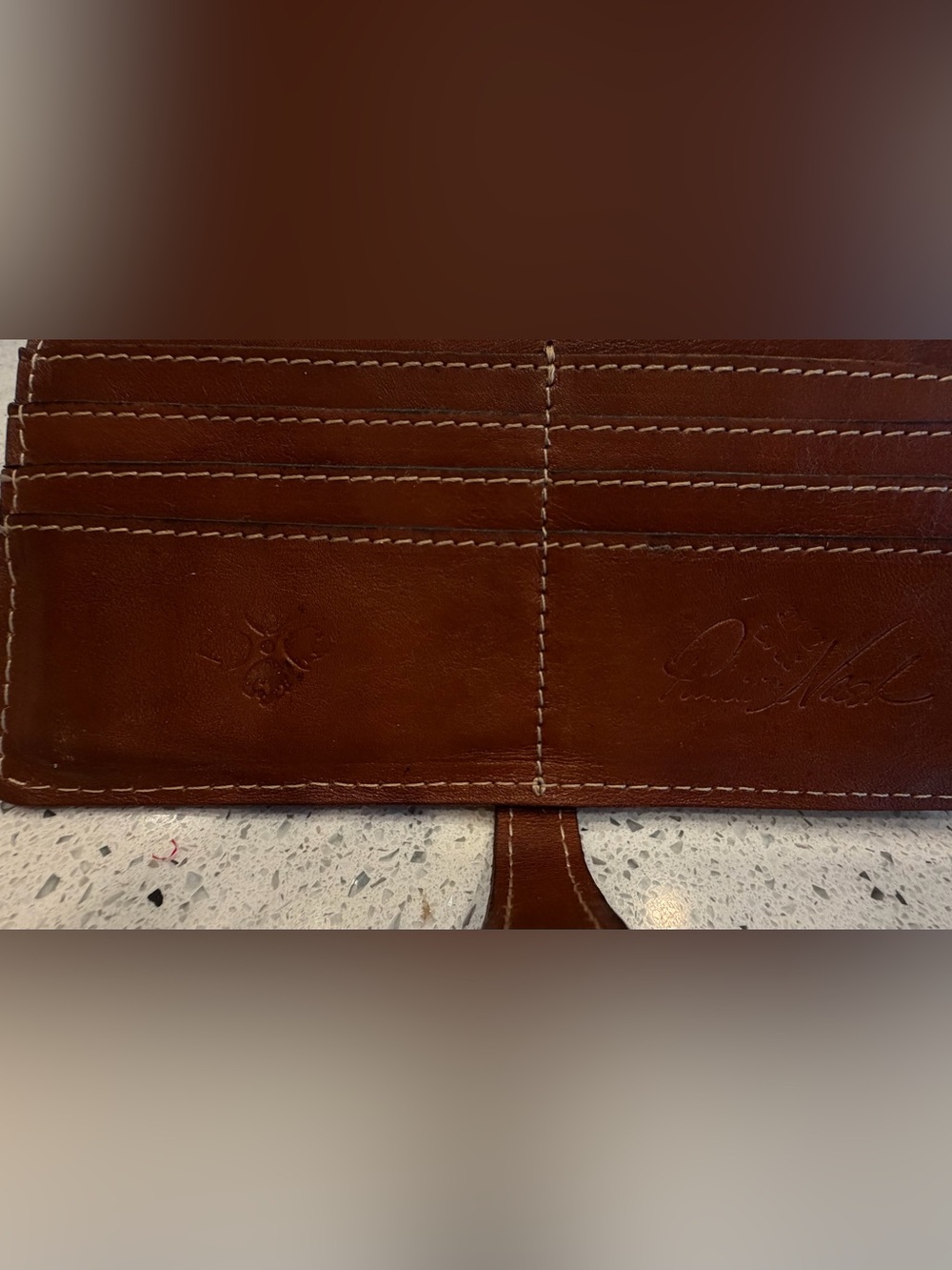 Patricia Nash brown leather wallet EUC - Picture 3 of 7